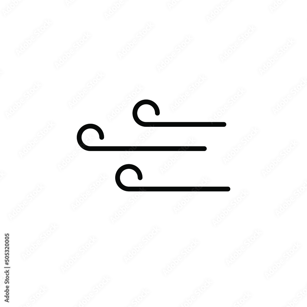Wind, Air Solid Line Icon Vector Illustration Logo Template. Suitable For Many Purposes. Wind, Air Solid Line Icon Vector Illustration Logo Template. Suitable For Many Purposes.