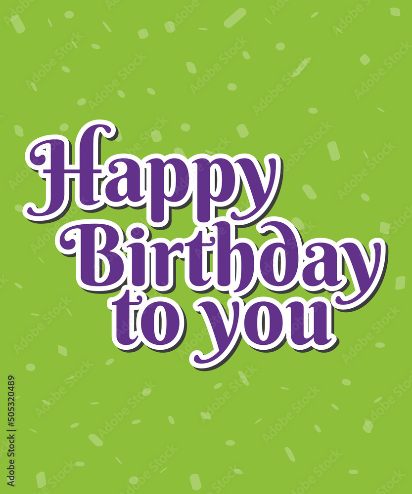 Vector tarjeta texto happy birthday to you Stock Vector | Adobe Stock