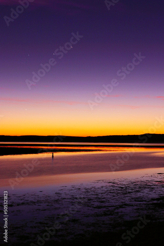 Beautiful sunset picture over the water. © Robby