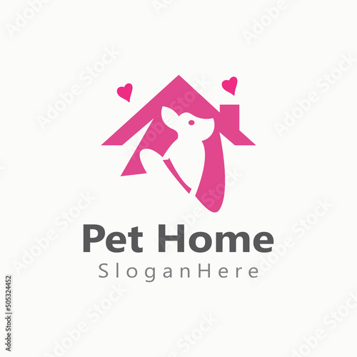 Home Pet logo vector creative icon illustration