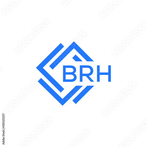 BRH technology letter logo design on white background. BRH creative initials technology letter  logo concept. BRH technology letter design.