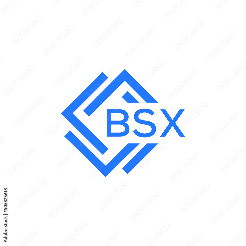BSX technology letter logo design on white  background. BSX creative initials technology letter logo concept. BSX technology letter design.
