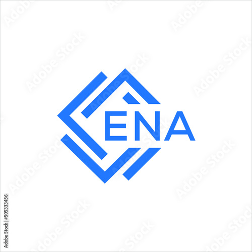 ENA technology letter logo design on white background. ENA creative initials technology letter logo concept. ENA technology letter design.