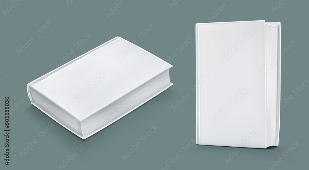 Εκτύπωση καμβά Template of blank paper book with white cover