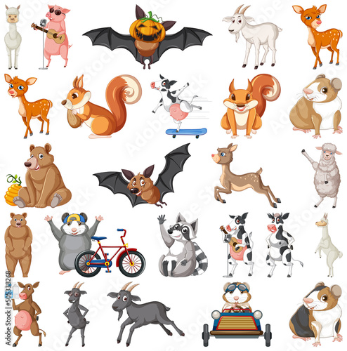 Set of different kids of animals