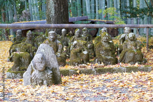 京都の洛北の赤山禅院の石仏 photo