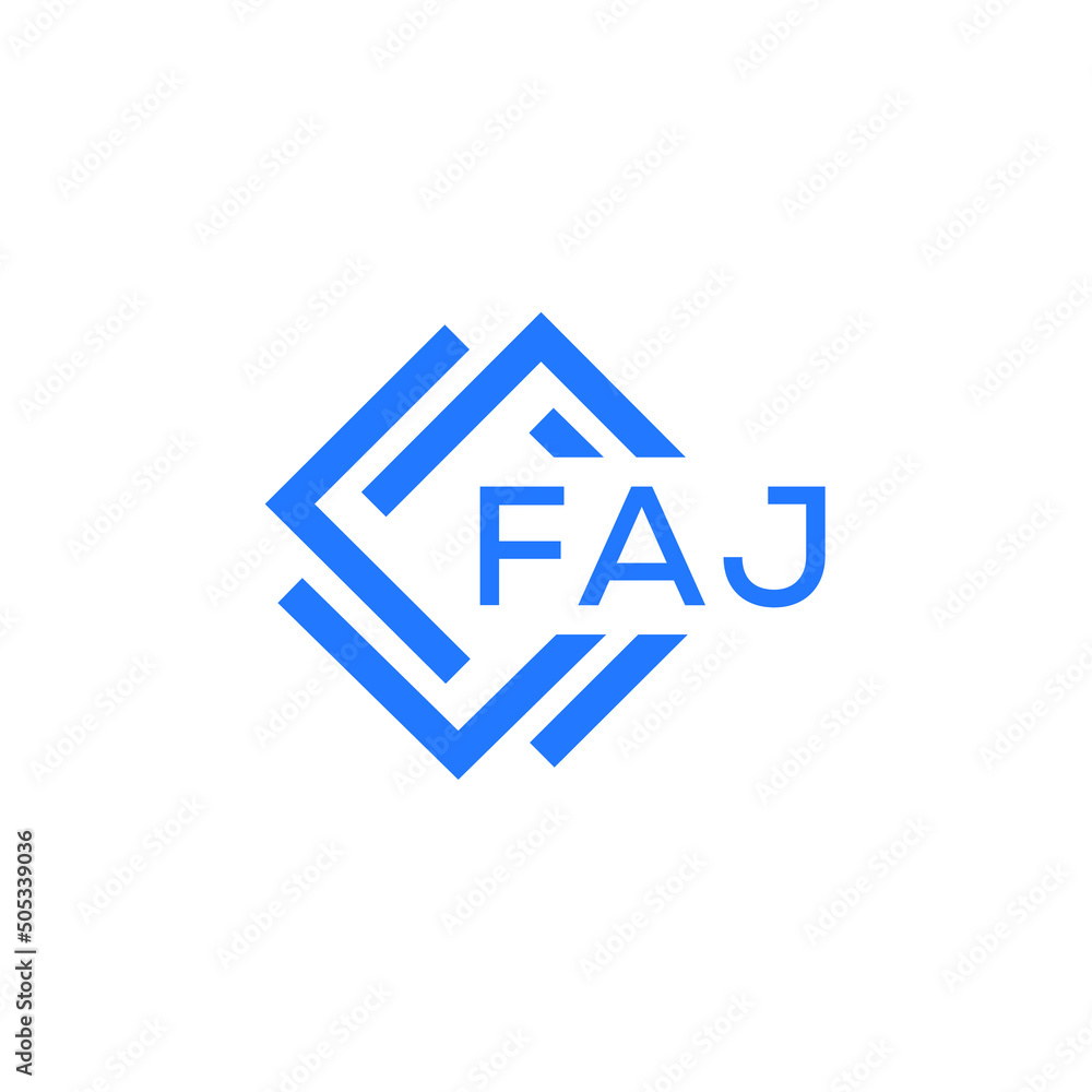 Obraz premium FAJ technology letter logo design on white background. FAJ creative initials technology letter logo concept. FAJ technology letter design.