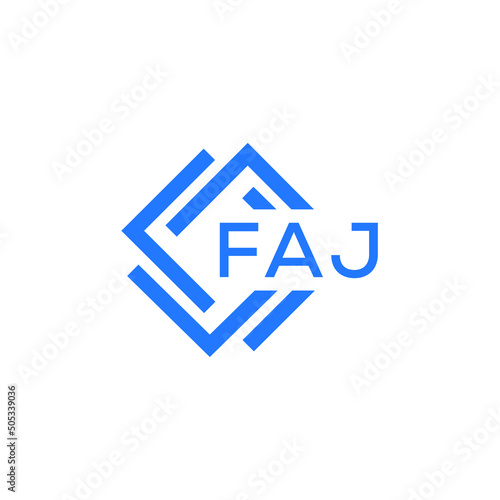 FAJ technology letter logo design on white  background. FAJ creative initials technology letter logo concept. FAJ technology letter design. photo