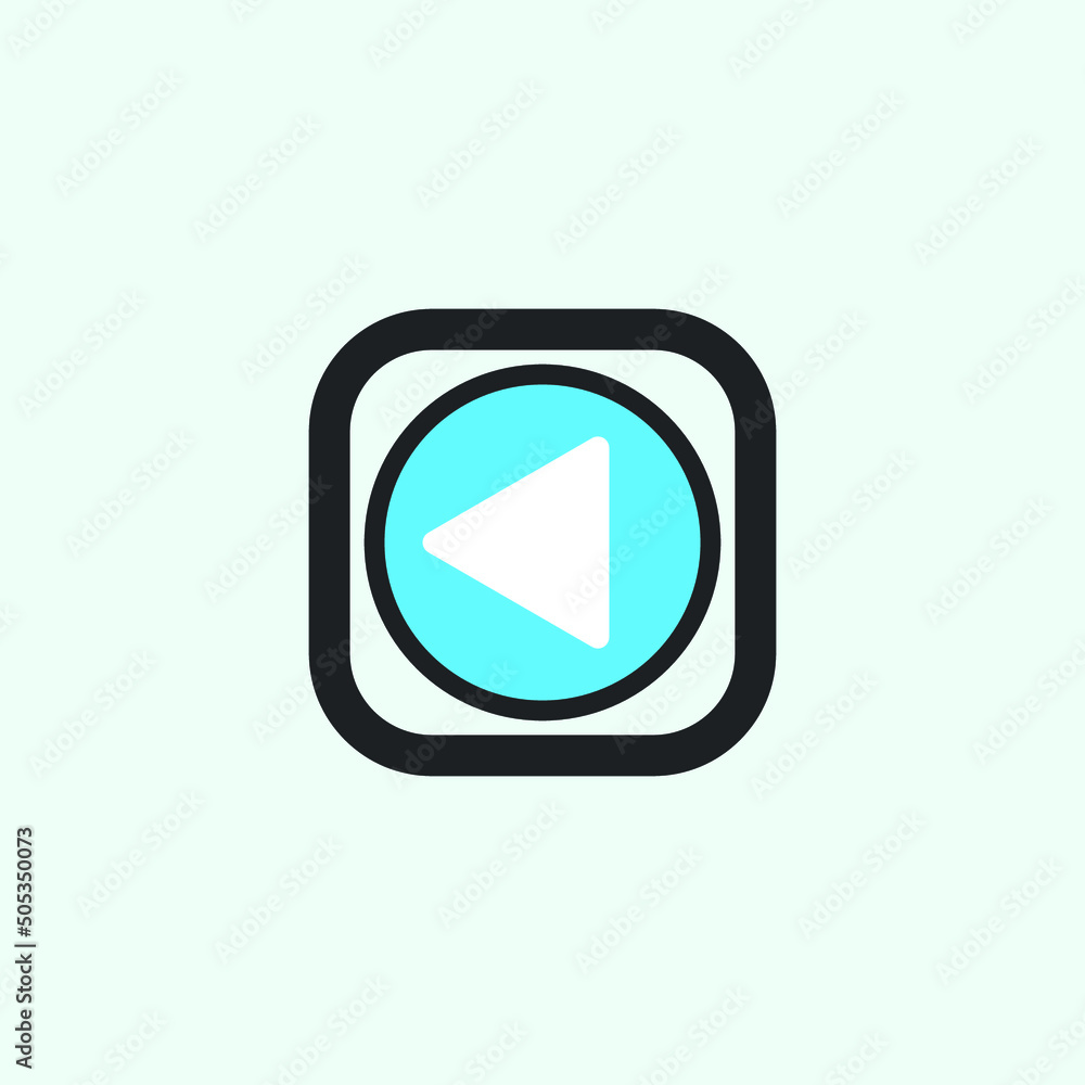 Play button icon in trendy flat style isolated on grey background. Play symbol for your web site design, logo, app, UI. Vector illustration Play button icon in trendy flat style isolated on grey background. Play symbol for your web site design, logo, app, UI. Vector illustration