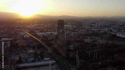 Vista aérea de la Torre Insignia Banobras en la Ciudad de México photo