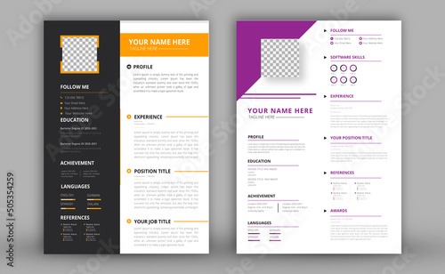 Modern resume template design