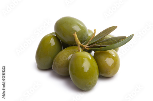 pickled olives isolated