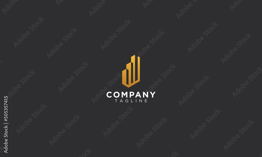 Fototapeta premium Abstract L Building Structure Logo design Real Estate, architecture, construction Apartment
