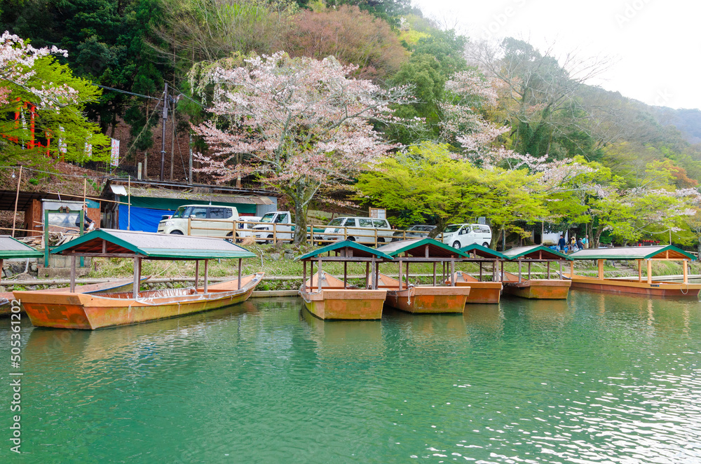 Fototapeta premium Oi River in Arashiyama, Kyoto city, Japan.