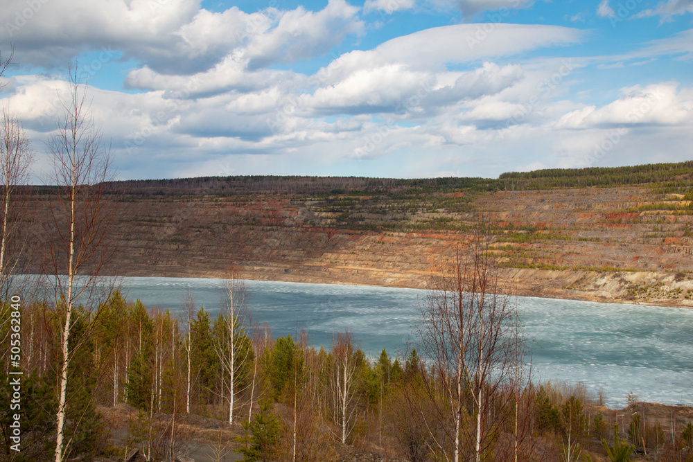 Coal mine in Volchansk. Sverdlovsk region, Russia. The Volchansk coal deposit was discovered in 1859 by prospectors mining gold in this region.