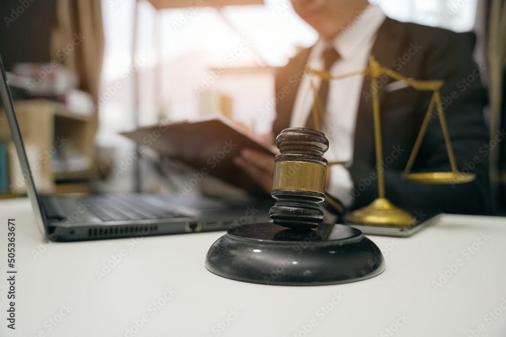 Fotografie Lawyers having  Concepts of  Legal services at the law office work Legal advice