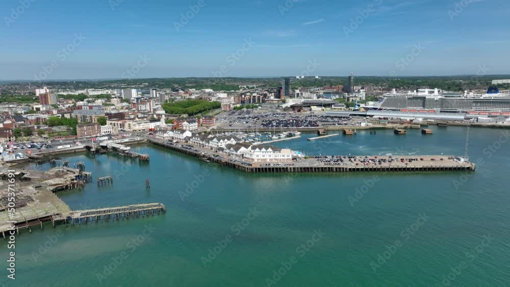 Southampton Ferry Terminal Aerial View in the Summer Southampton Ferry Terminal Aerial View in the Summer