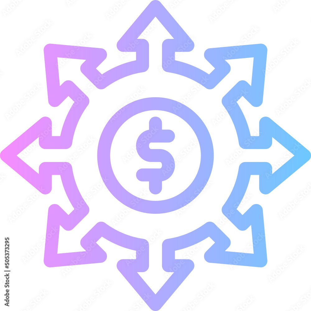growth gradient icon growth gradient icon