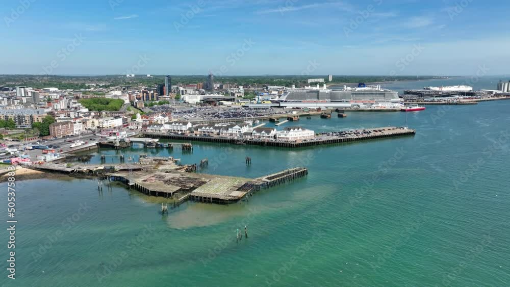 Southampton Ferry Terminal Aerial View in the Summer Southampton Ferry Terminal Aerial View in the Summer
