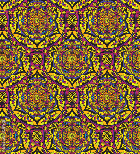 Seamless repeating oriental...