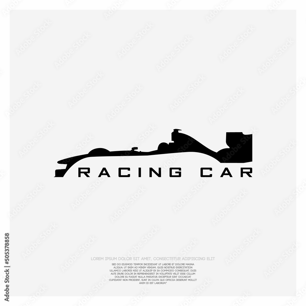 Racing car logo design vector for your brand identity