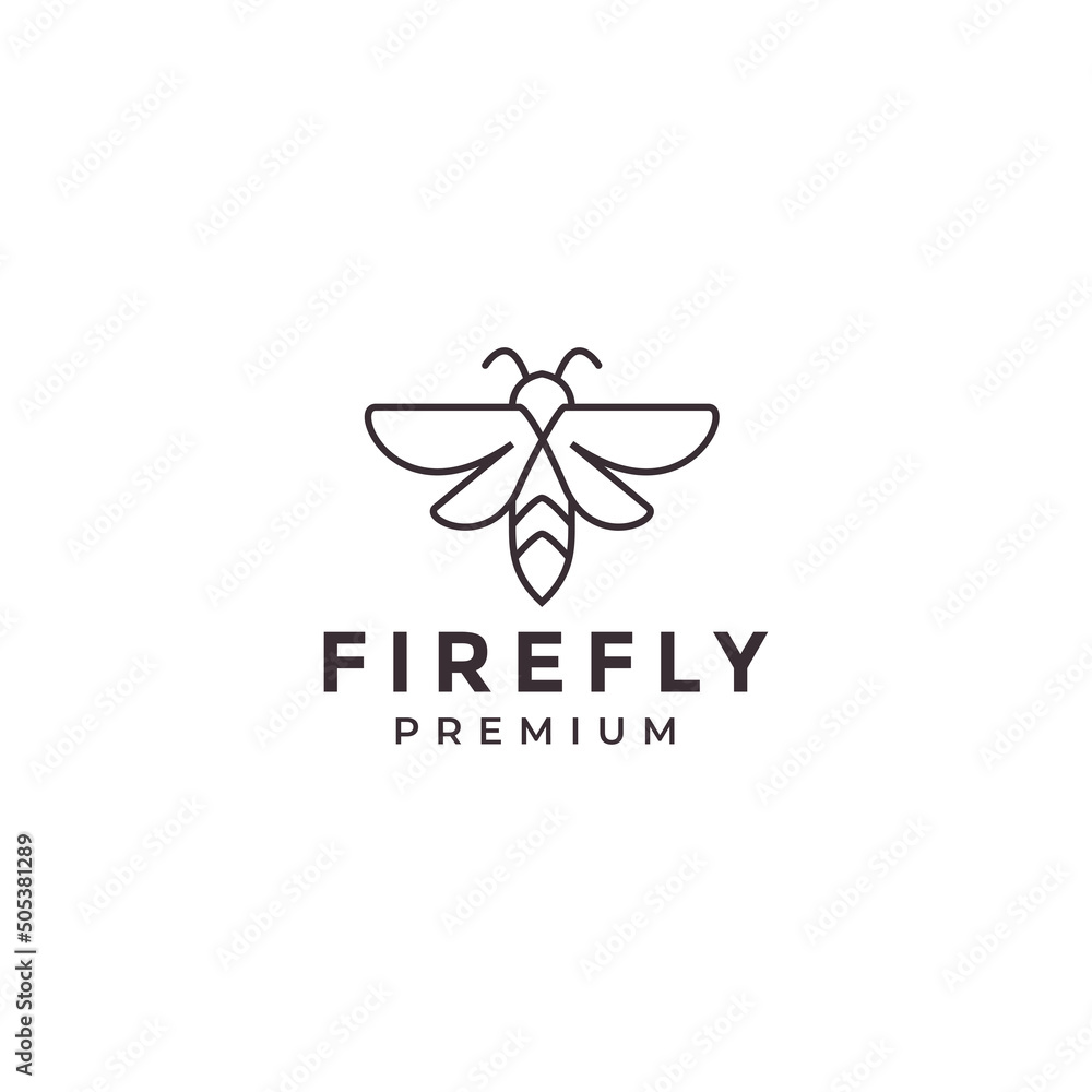 firefly line logo design vector graphic icon symbol illustration firefly line logo design vector graphic icon symbol illustration