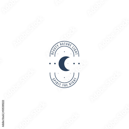 moon light logo design vector graphic icon symbol illustration