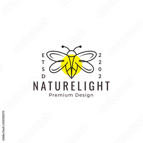 firefly abstrack logo design vector graphic icon symbol illustration