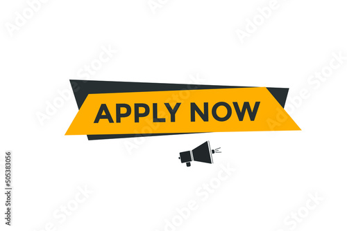 Apply now button. Apply now template for website. Apply now icon flat style

