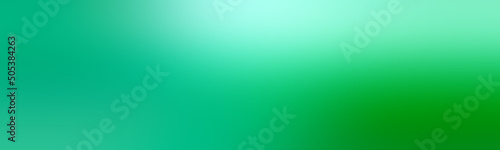 Wide art design pattern mint green. Horizontal gradient moderate aquamarine green. Blurred colorful background flare.