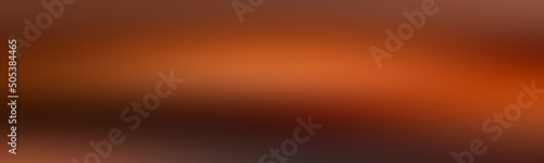 Wide blur background gradient grain effect bright brown. Abstract blurred backdrop pearl copper brown. Colorful gradient.