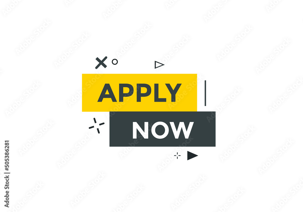 Apply now web button template. Apply now icon label colorful Apply now web button template. Apply now icon label colorful