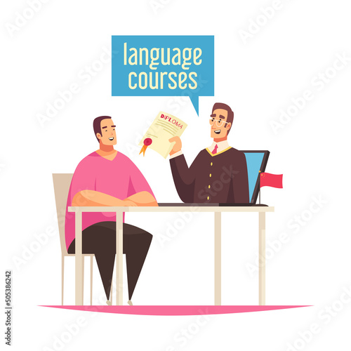 Distant Language Course Composition