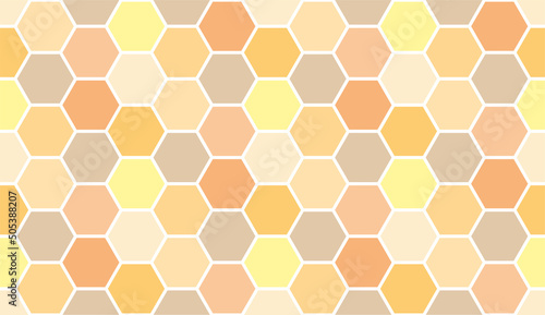 Bee honeycomb seamless pattern, art honey texture