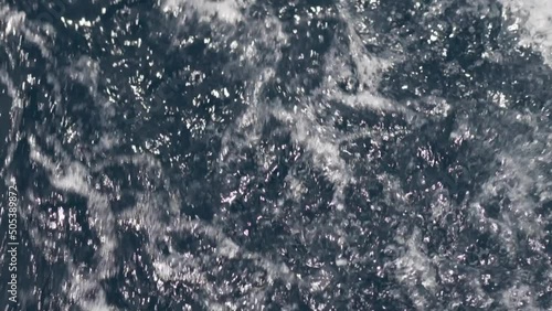 Waves behind the yacht in Adriatic Sea.