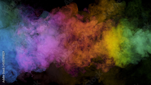 Abstract Atmospheric Colored Smoke, Close-up. © Lukas Gojda