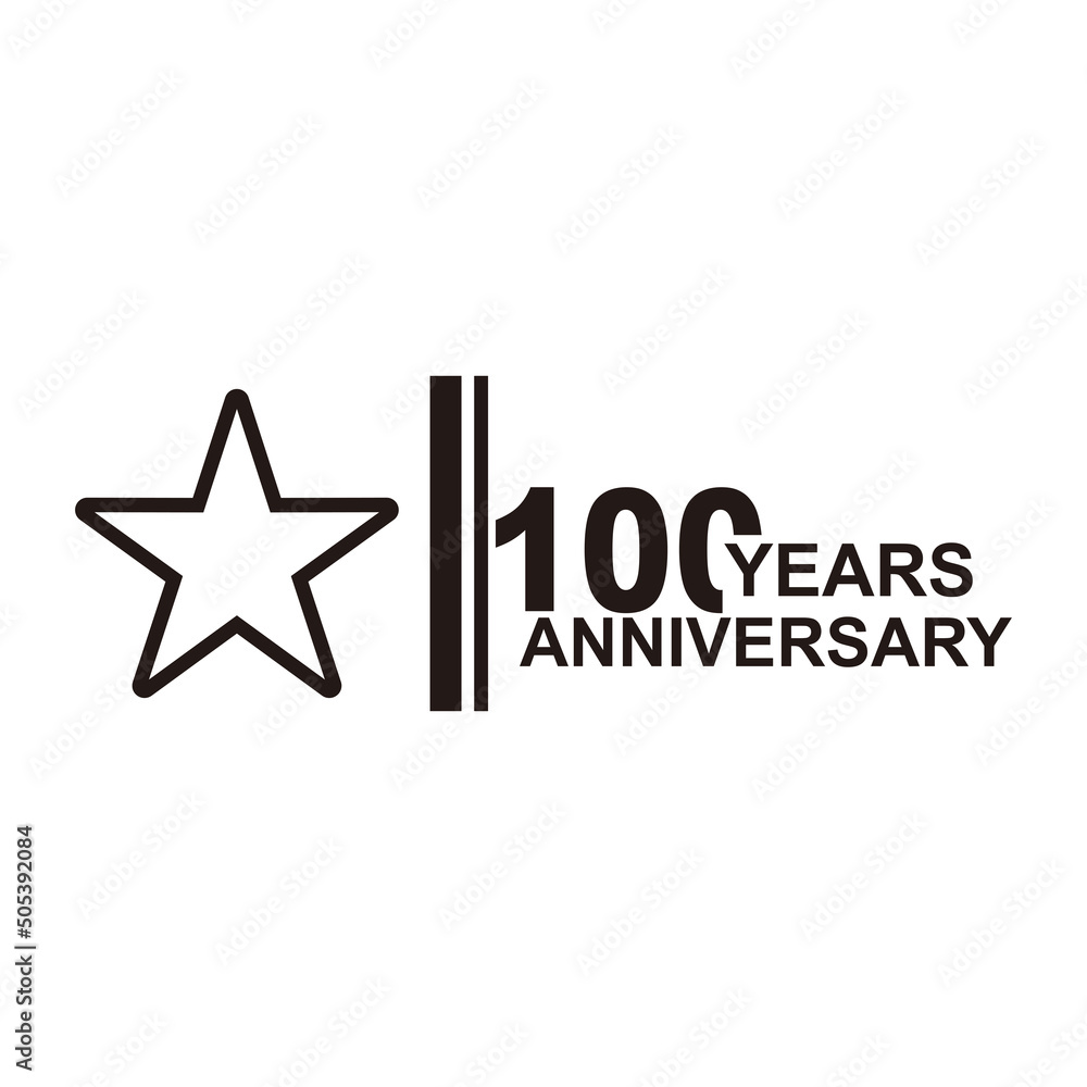 100 years anniversary celebration simple logo 100 years anniversary celebration simple logo