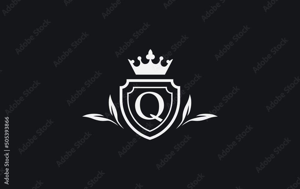 Crown and shield icon and royal luxury symbol vector. King and queen abstract geometric logo with letters and alphabets vector Crown and shield icon and royal luxury symbol vector. King and queen abstract geometric logo with letters and alphabets vector