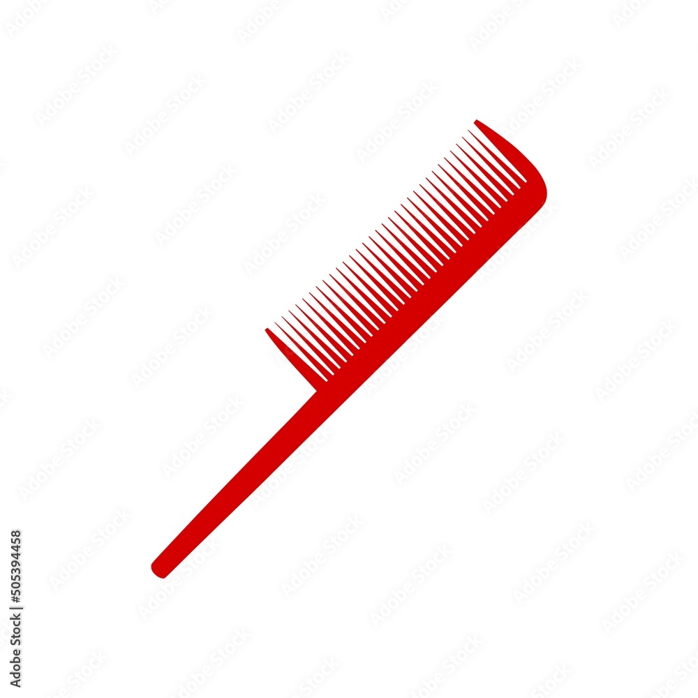 Barber comb icon isolated on white Barber comb icon isolated on white