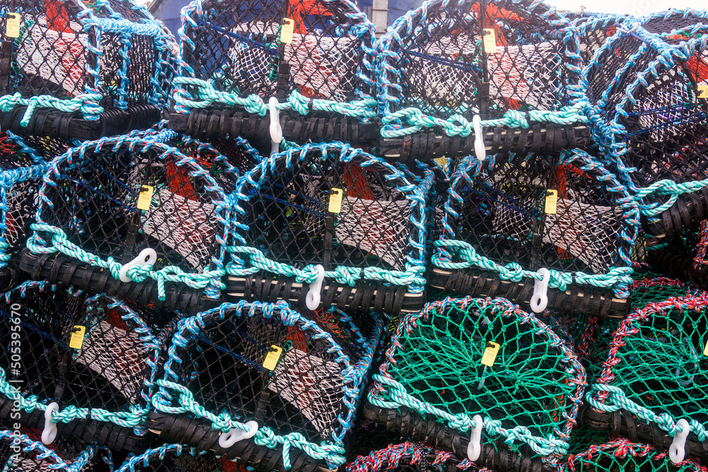 Lobster Pots on Holy Island. Lobster Pots on Holy Island.
