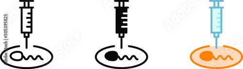 IVF icon, In Vitro Fertilization , vector illustration