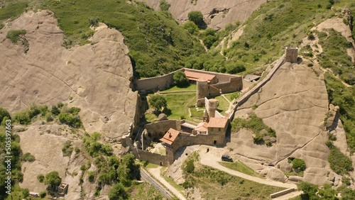 Aerial view of Davit Gareji Lavra in Georgia photo