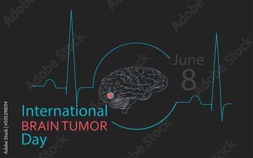 International day of brain tumors.flat illustration ,vector eps10 ..