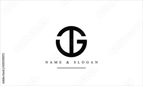 TG, GT, T, G abstract letters logo monogram