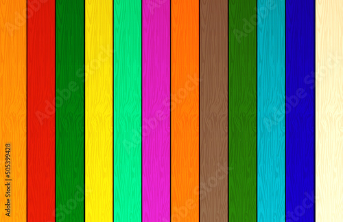 Colorful wooden background illustration with bright colors