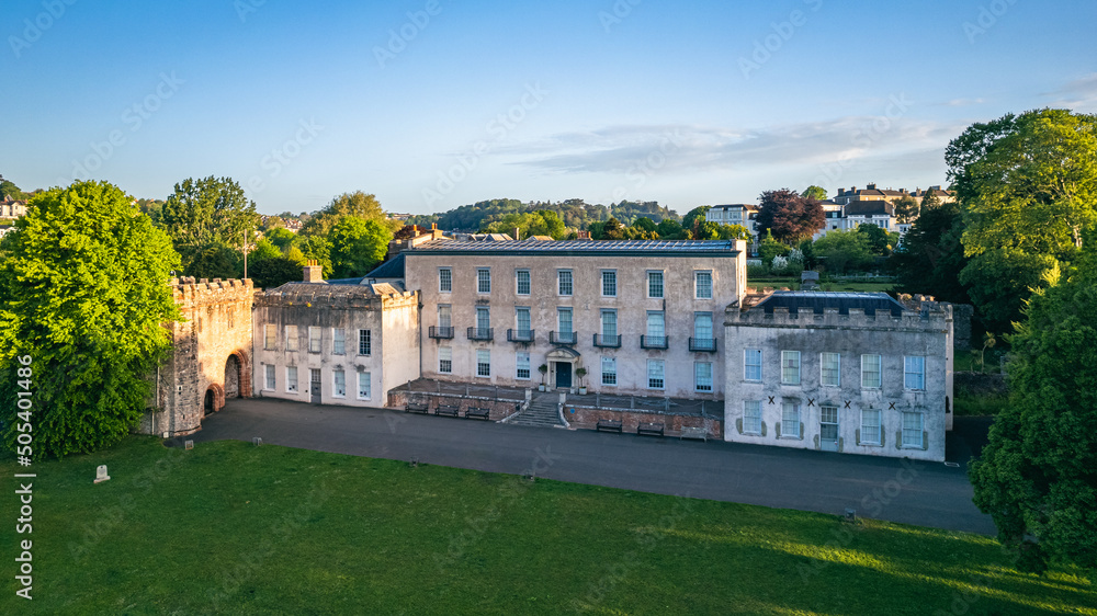 Torre Abbey from a drone, Torquay, Devon, England, Europe
