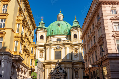 St. Peter church (Peterskirche) on Graben street in Vienna, Austria © Mistervlad