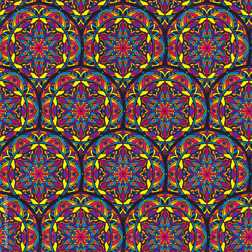 Seamless repeating oriental...