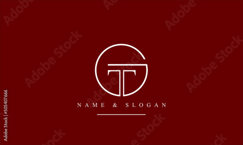 Bild auf Leinwand TG, GT, T, G abstract letters logo monogram