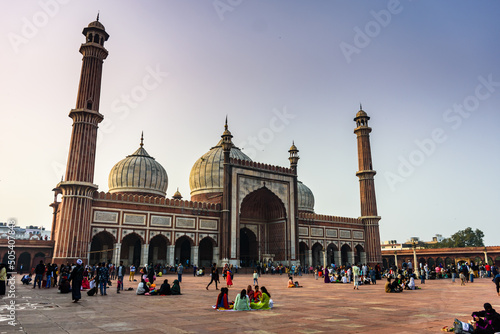 view of the Jama Masjid, New Delhi, India photo